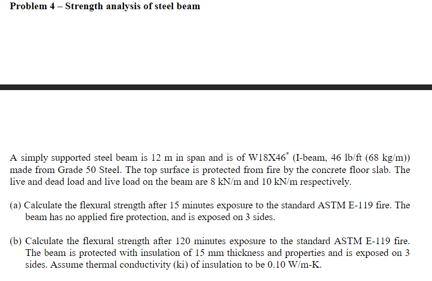 Problem 4 - Strength analysis of steel beam A