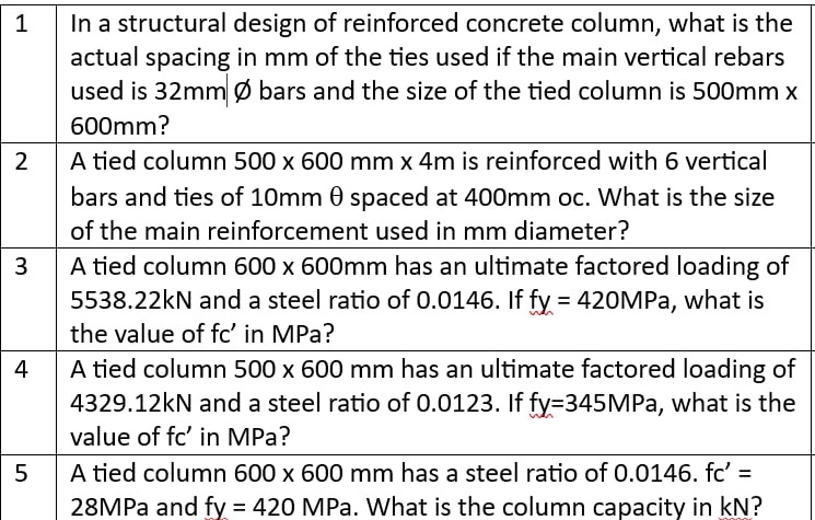 \ table [ [ 1 , In a structural design of