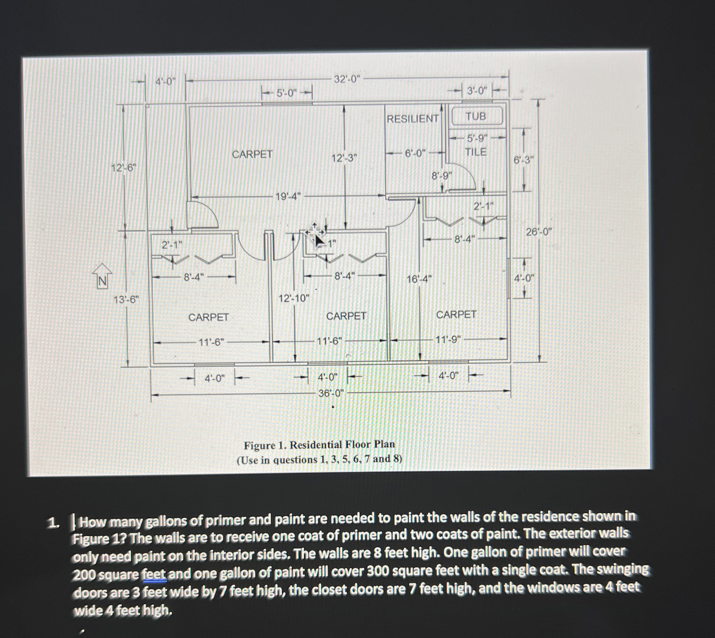 Figure 1 . Residential Floor Plan How many