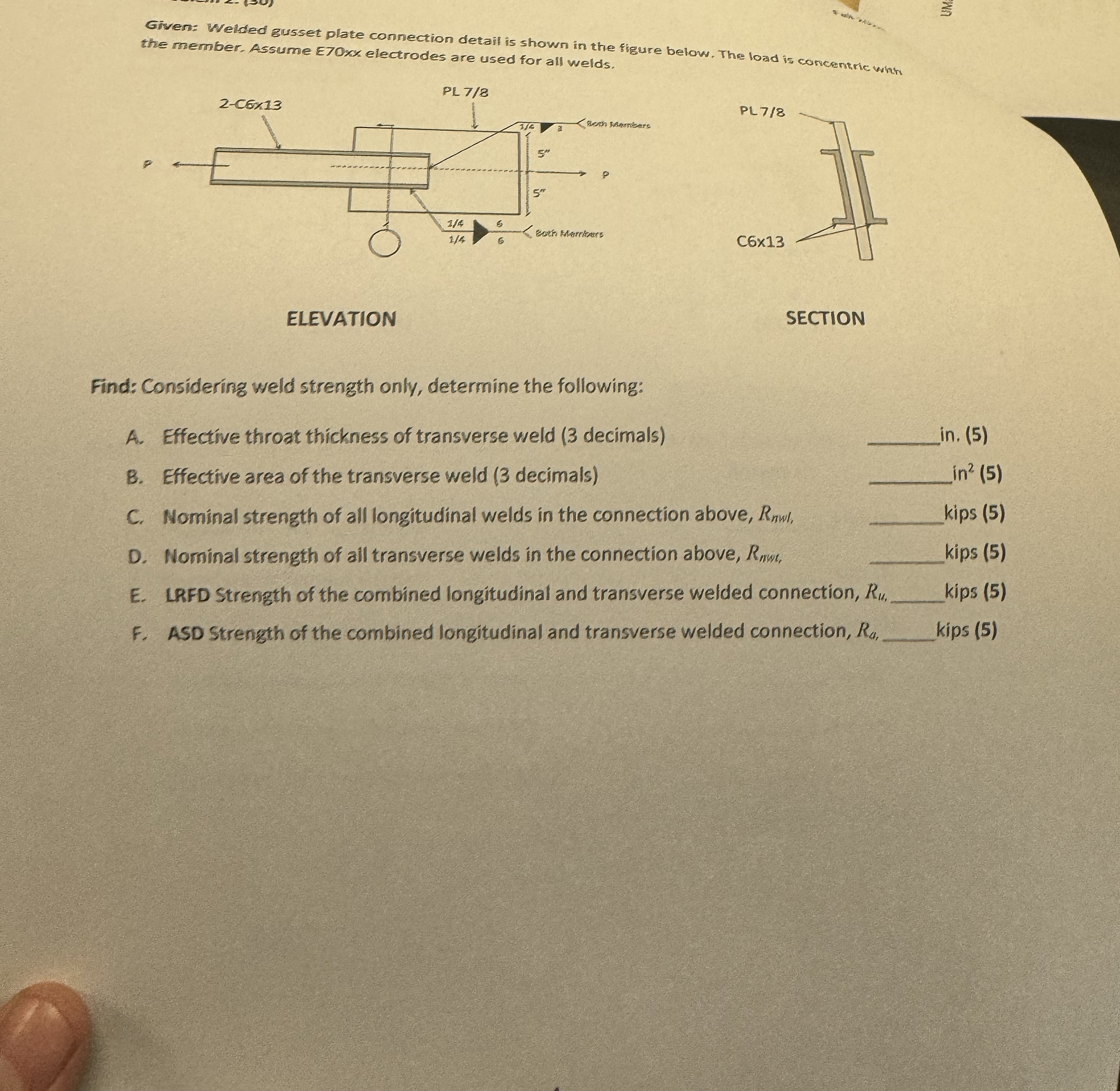 Gisen: Weided gusset plate connection detail is