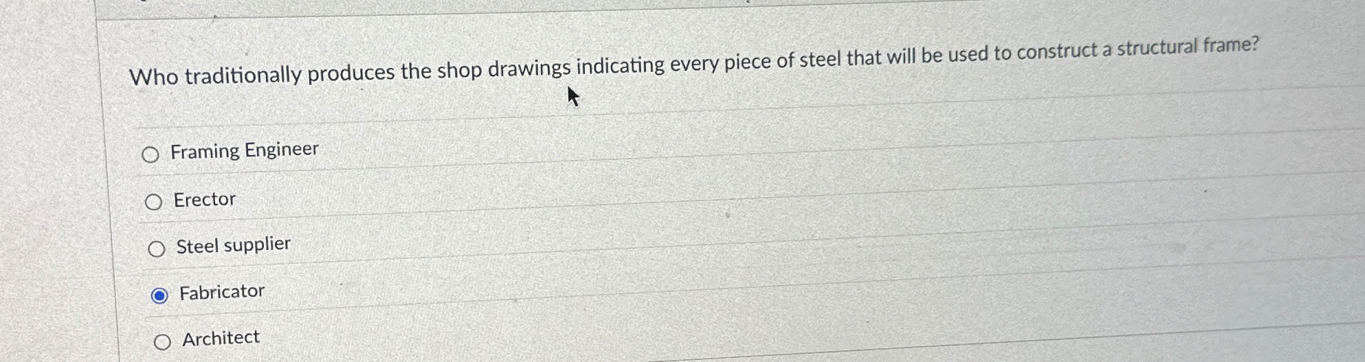 Who traditionally produces the shop drawings