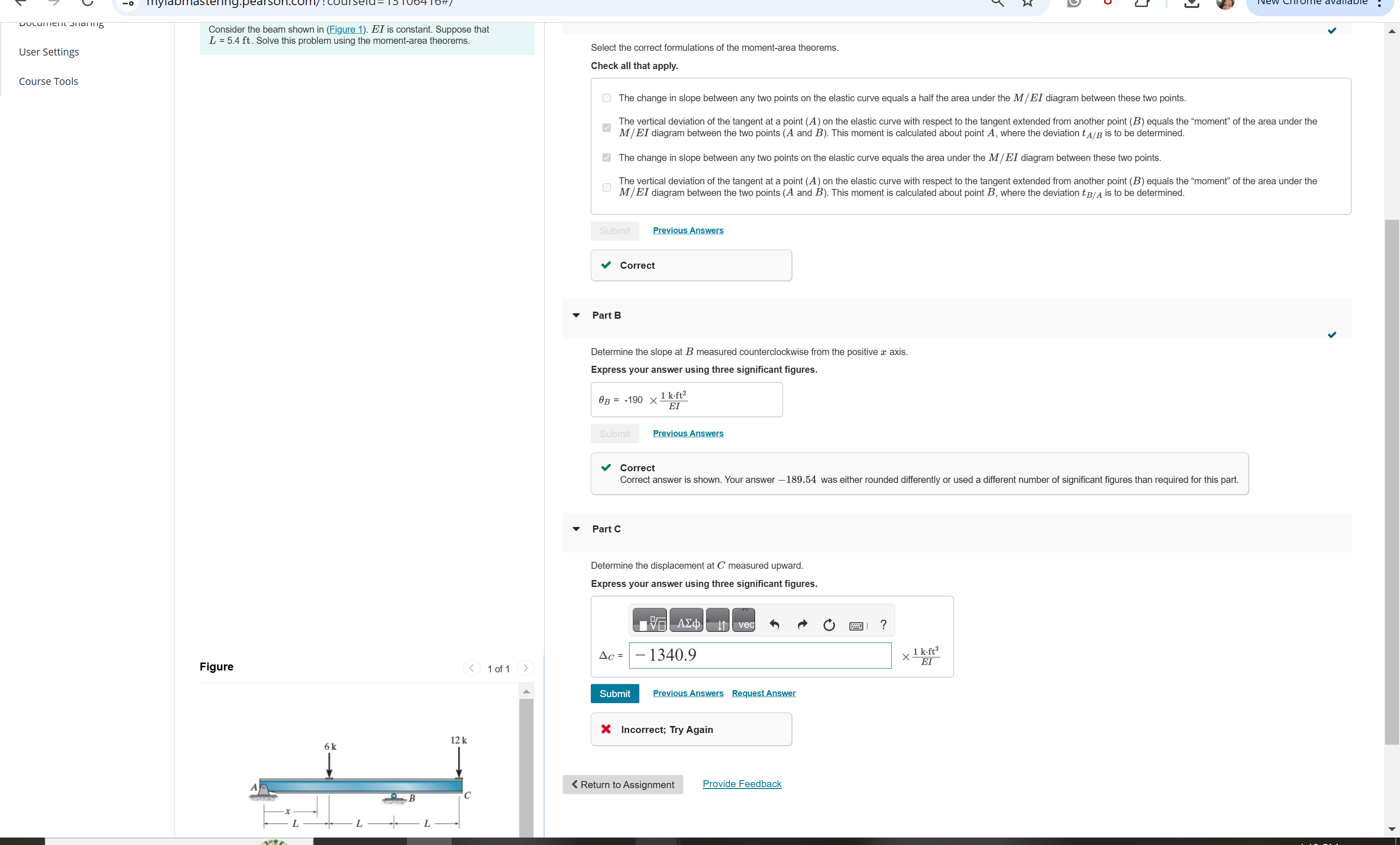 User Settings Course Tools Consider the beam