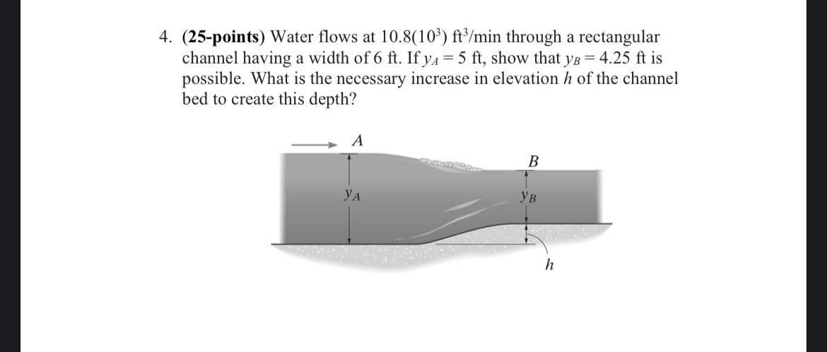 Water flows at 1 0 . 8 ( 1 0 3 ) f t 3 m i n