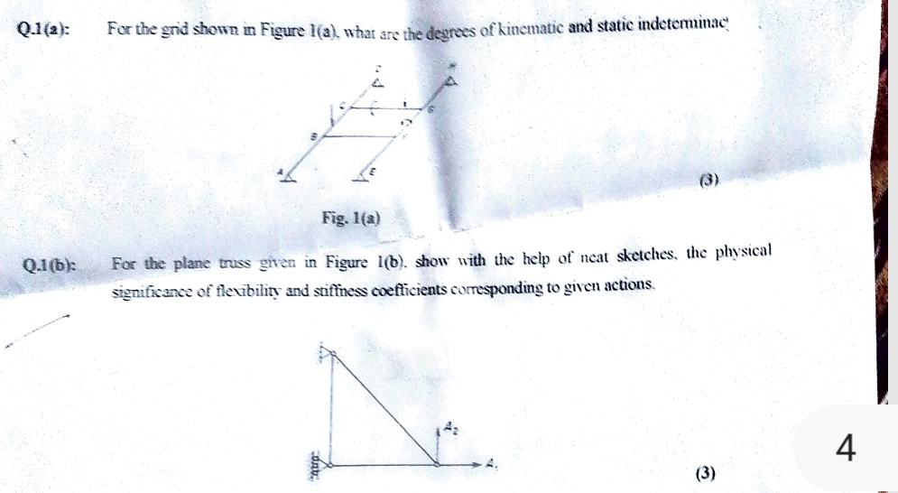 Q . 1 ( 2 ) : For the grid shown in Figure 1 ( a