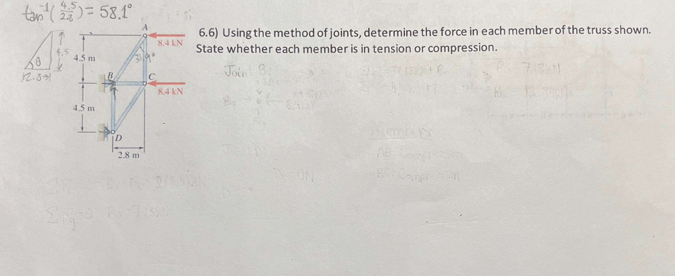 t a n - 1 ( 4 . 5 2 . 5 ) = 5 8 . 1 6 . 6 ) Using