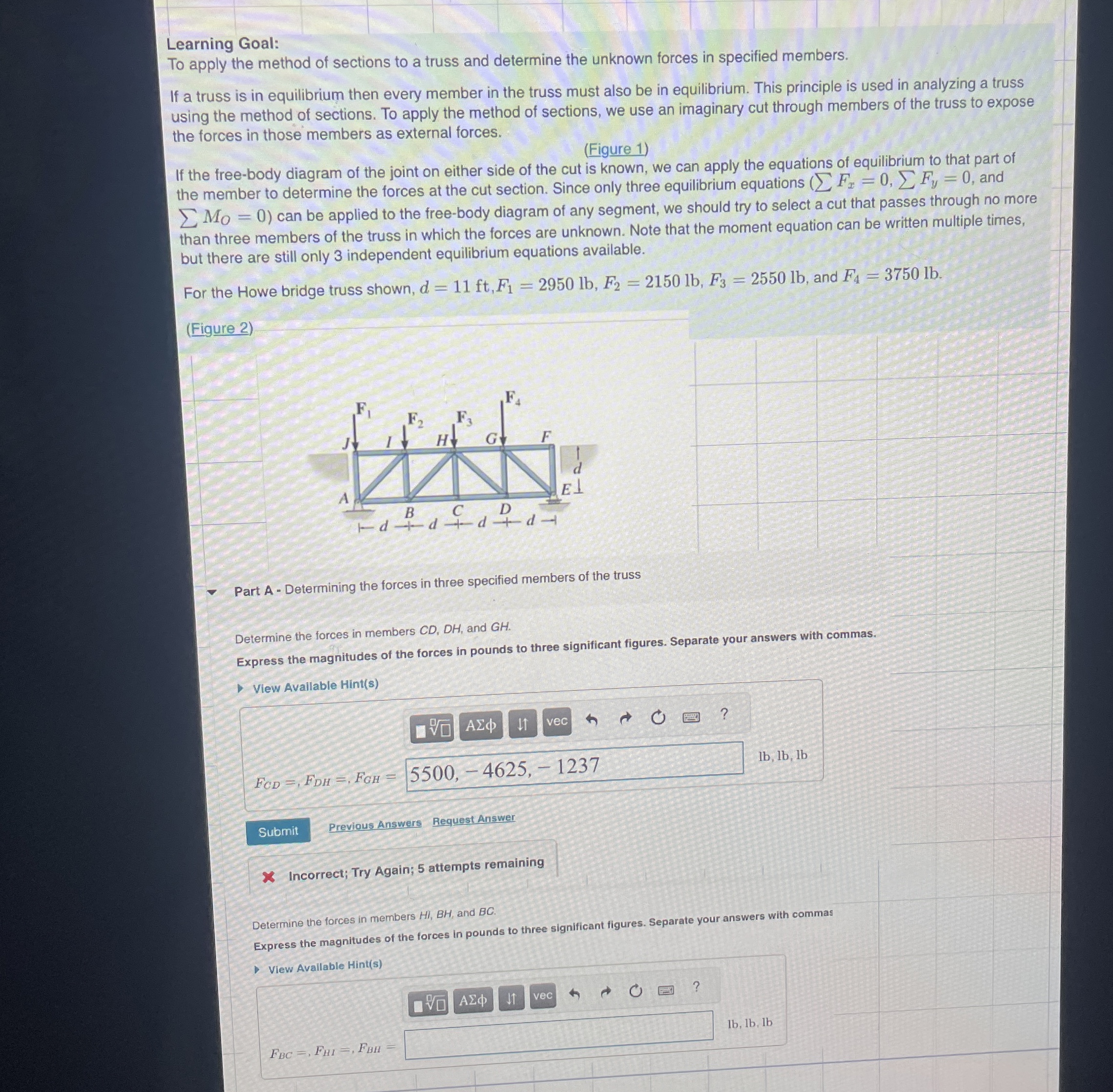 Learning Goal: To apply the method of sections to