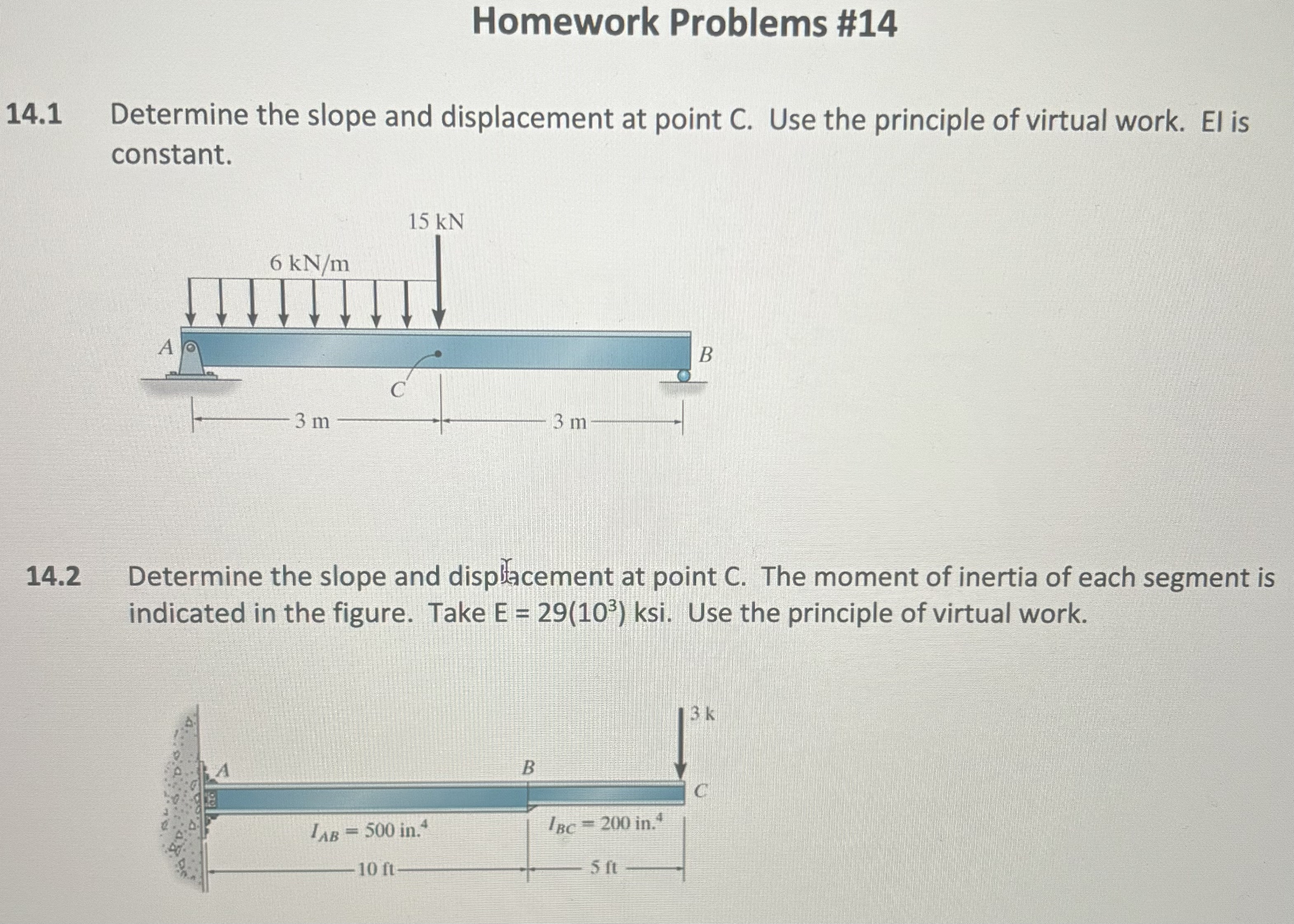 Homework Problems \ # 1 4 1 4 . 1 Determine the