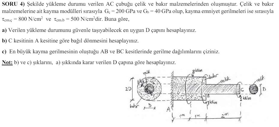 SORU 4 ) ekilde y kleme durumu verilen AC ubu u