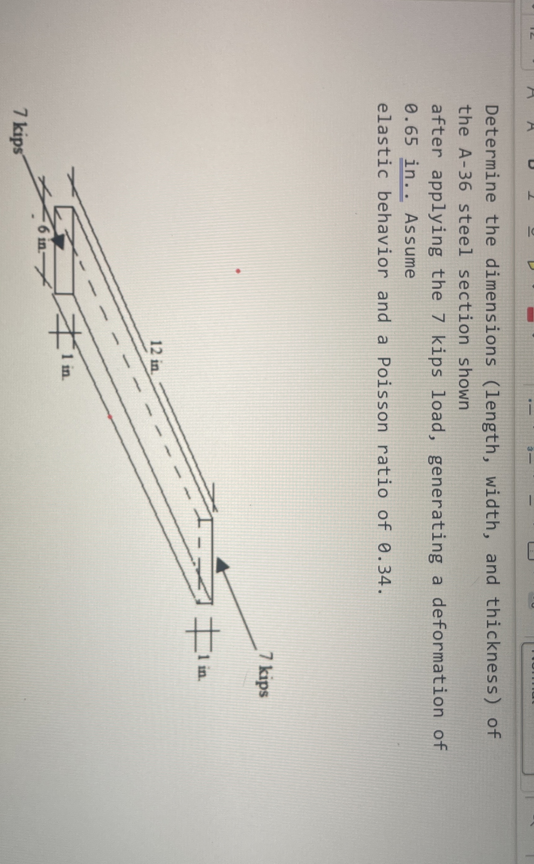 Determine the dimensions ( length , width, and