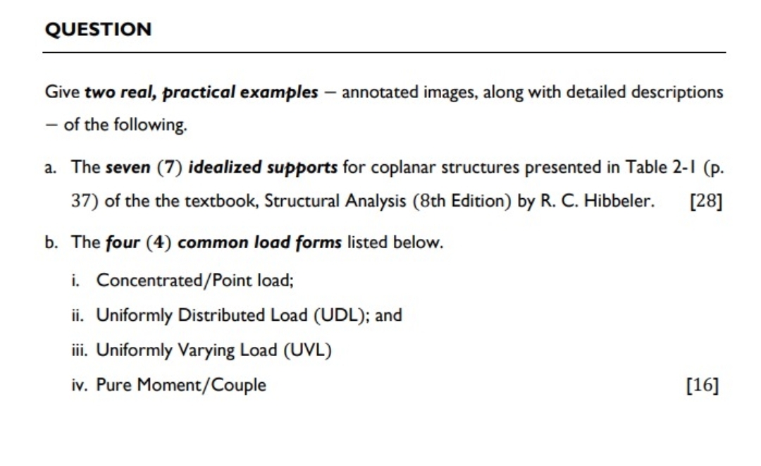 QUESTION Give two real, practical examples -