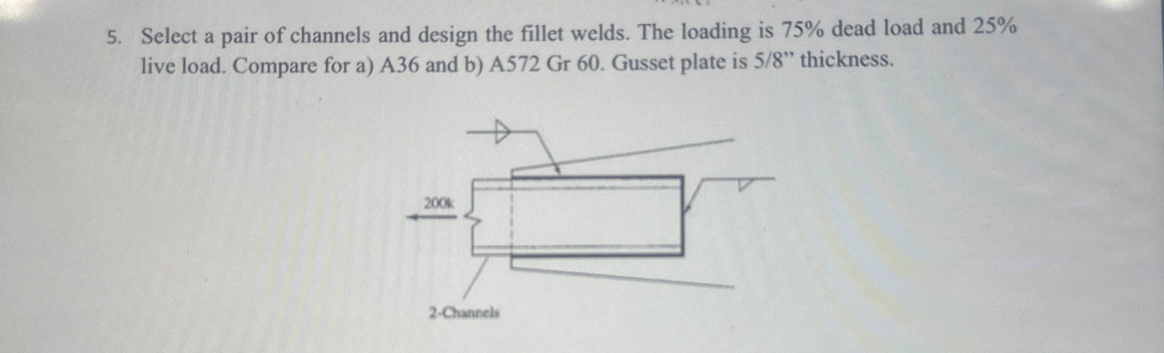 Select a pair of channels and design the fillet