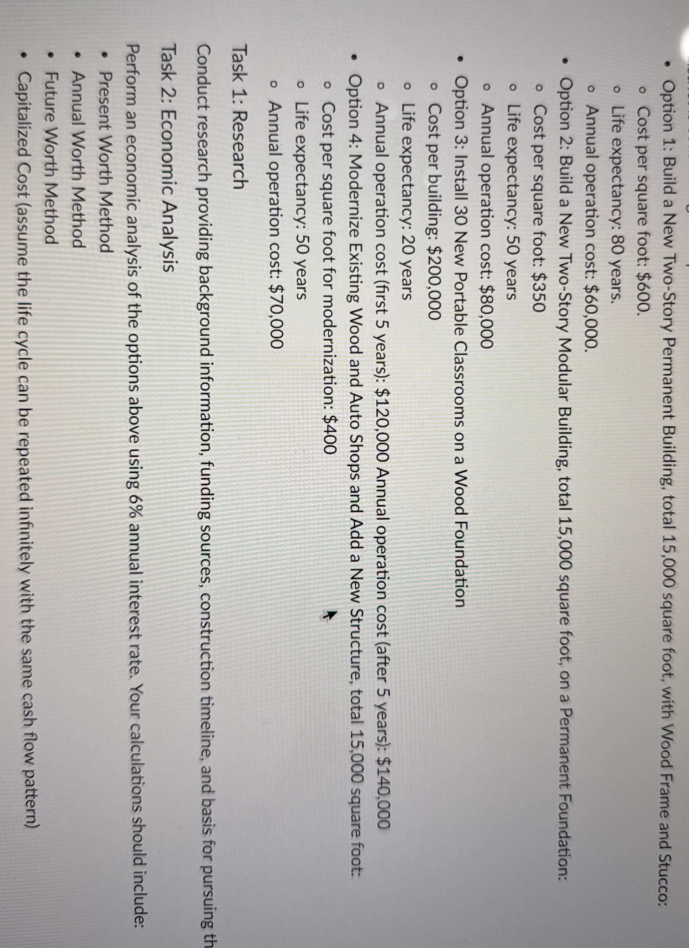 Option 1 : Build a New Two - Story Permanent