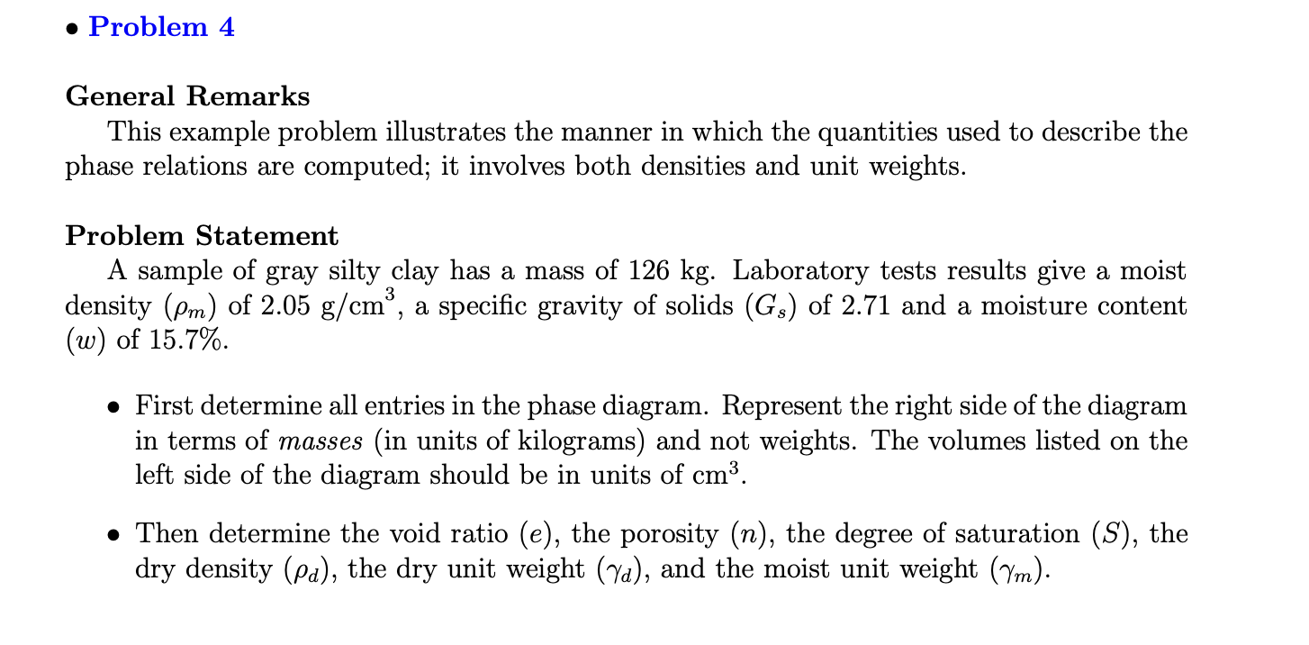 Problem 4 General Remarks This example problem