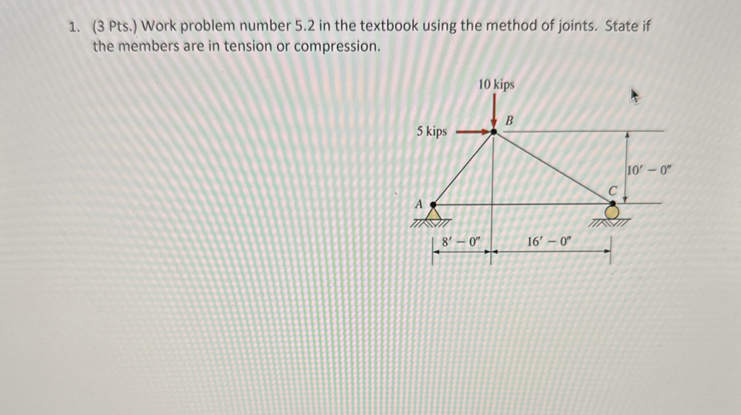 ( 3 Pts . ) Work problem number 5 . 2 in the