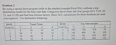 Problem 2 By using a spread sheet program ( refer