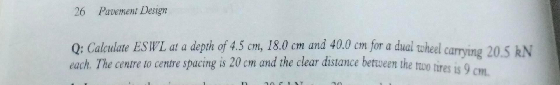 Q: Calculate ESWL at a depth of 4 . 5 c m , 1 8 .
