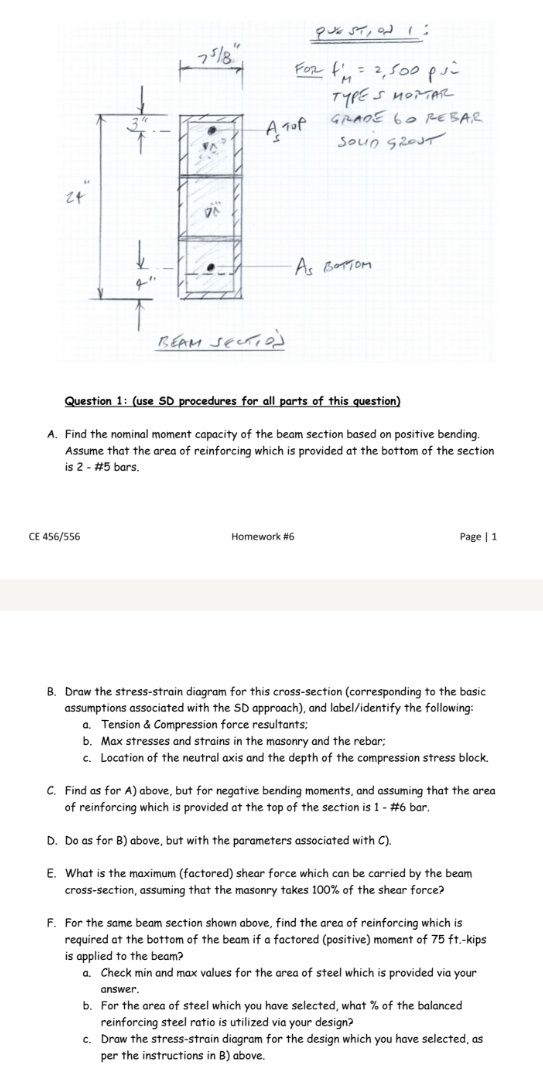 Question 1 : ( use SD procedures for all parts of