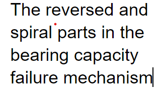 The reversed and spiral parts in the bearing