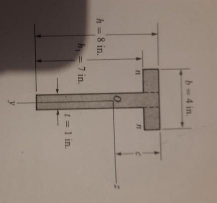 Determine the maximum shear stress in the web of