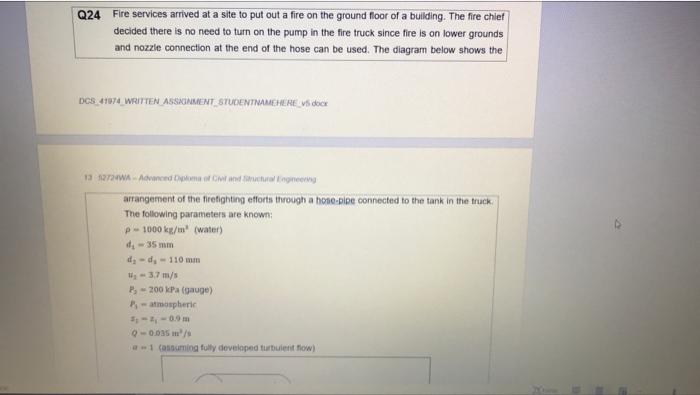 Fire services arrived at a site to put out a fire