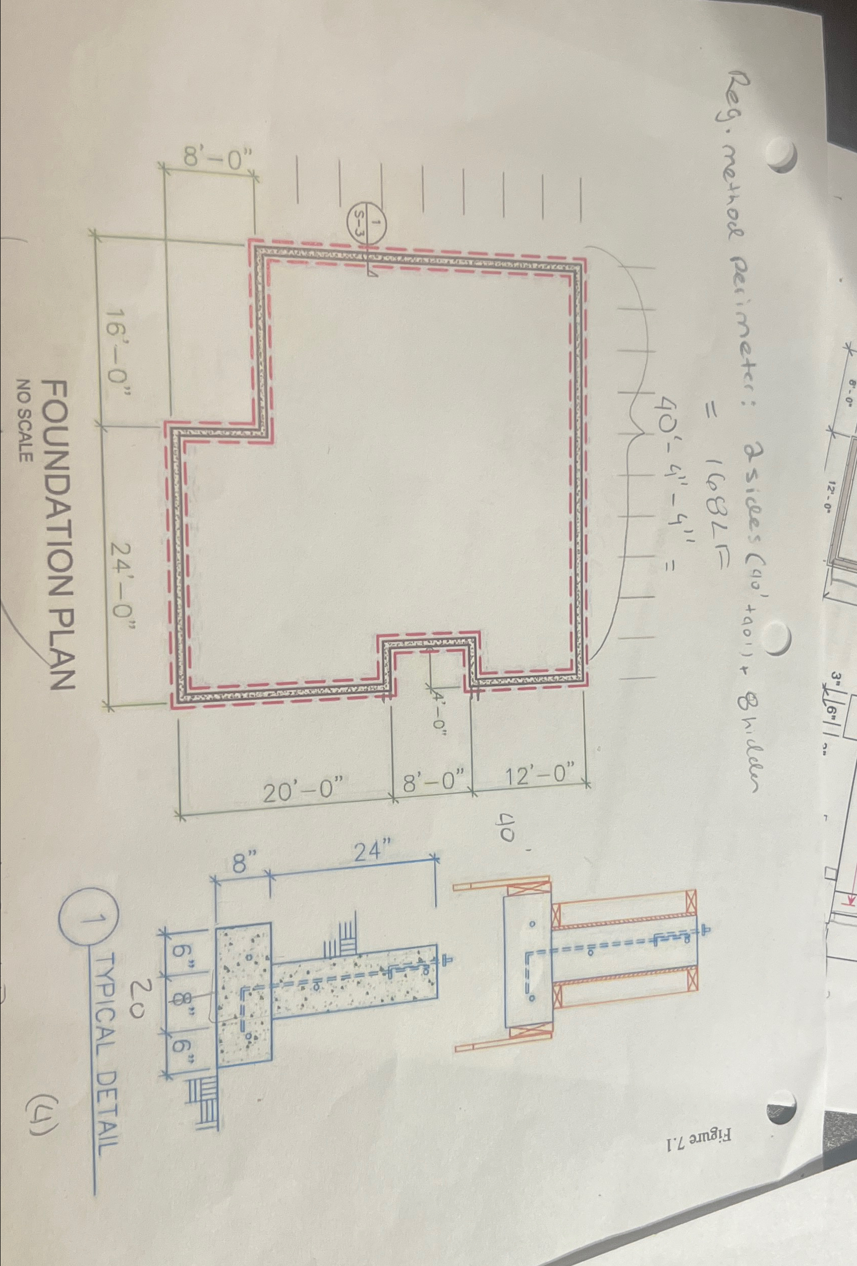 Use center line method for accurate estimate.