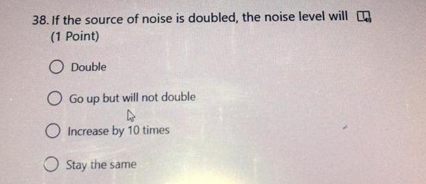 If the source of noise is doubled, the noise