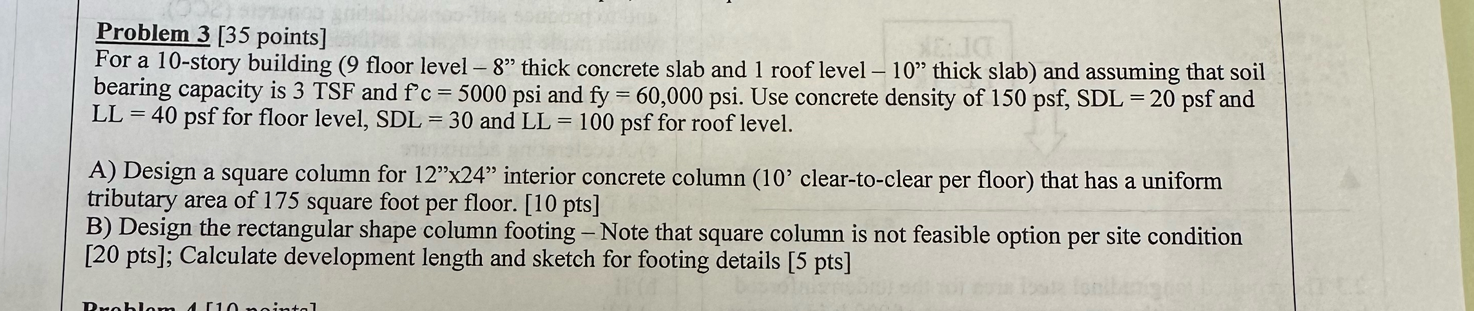 Problem 3 [ 3 5 points ] For a 1 0 - story