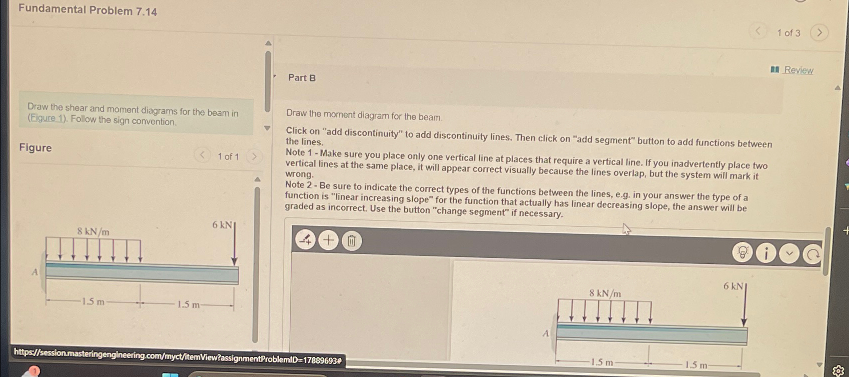 Fundamental Problem 7 . 1 4 1 of 3 Draw the shear
