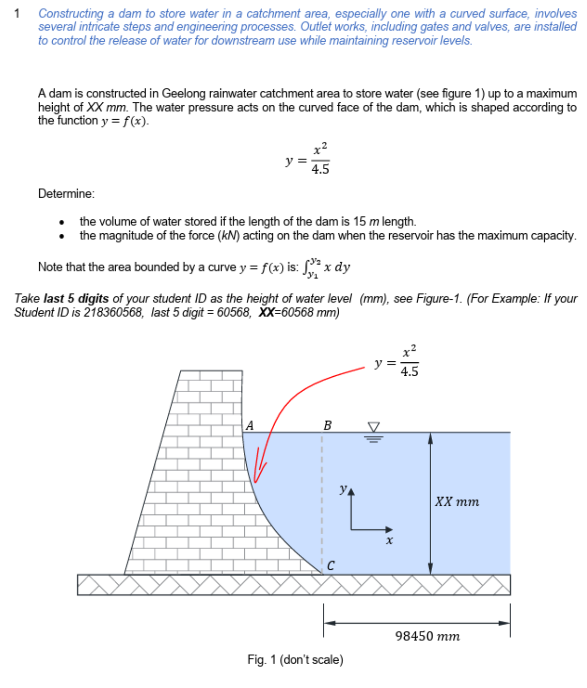 1 Constructing a dam to store water in a