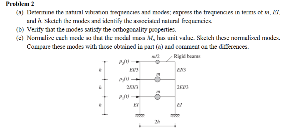 Problem 2 ( a ) Determine the natural vibration