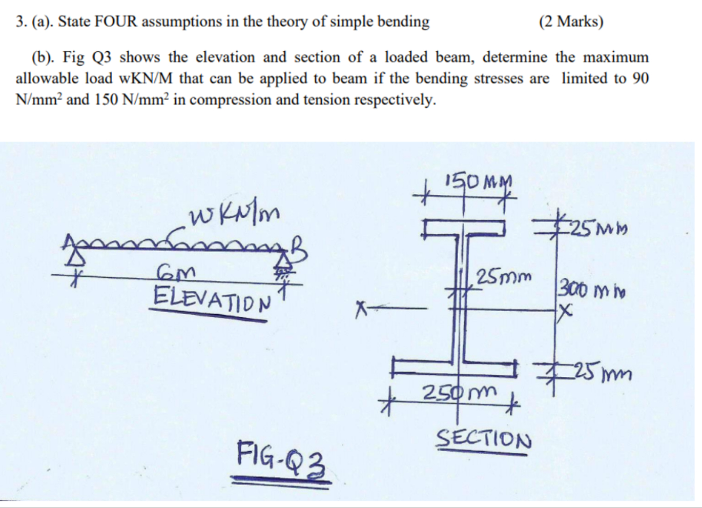 3 . ( a ) . State FOUR assumptions in the theory