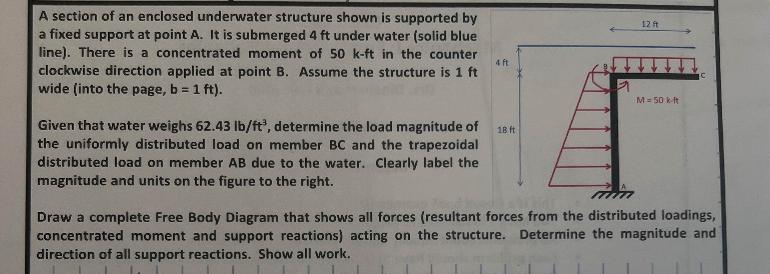 A section of an enclosed underwater structure