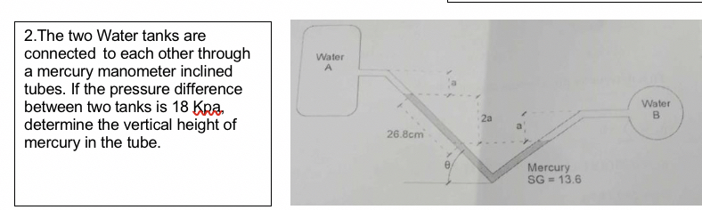 2 . The two Water tanks are connected to each