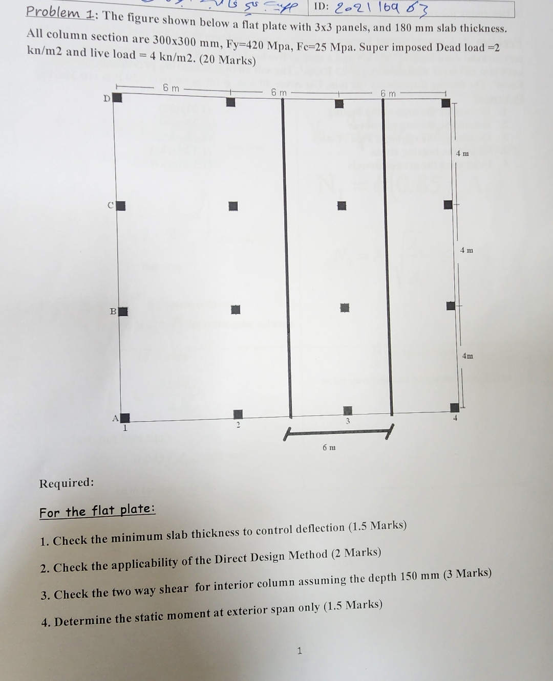 Problem 1 : The figure shom iD: 2 0 2 1 1 6 9 6 3