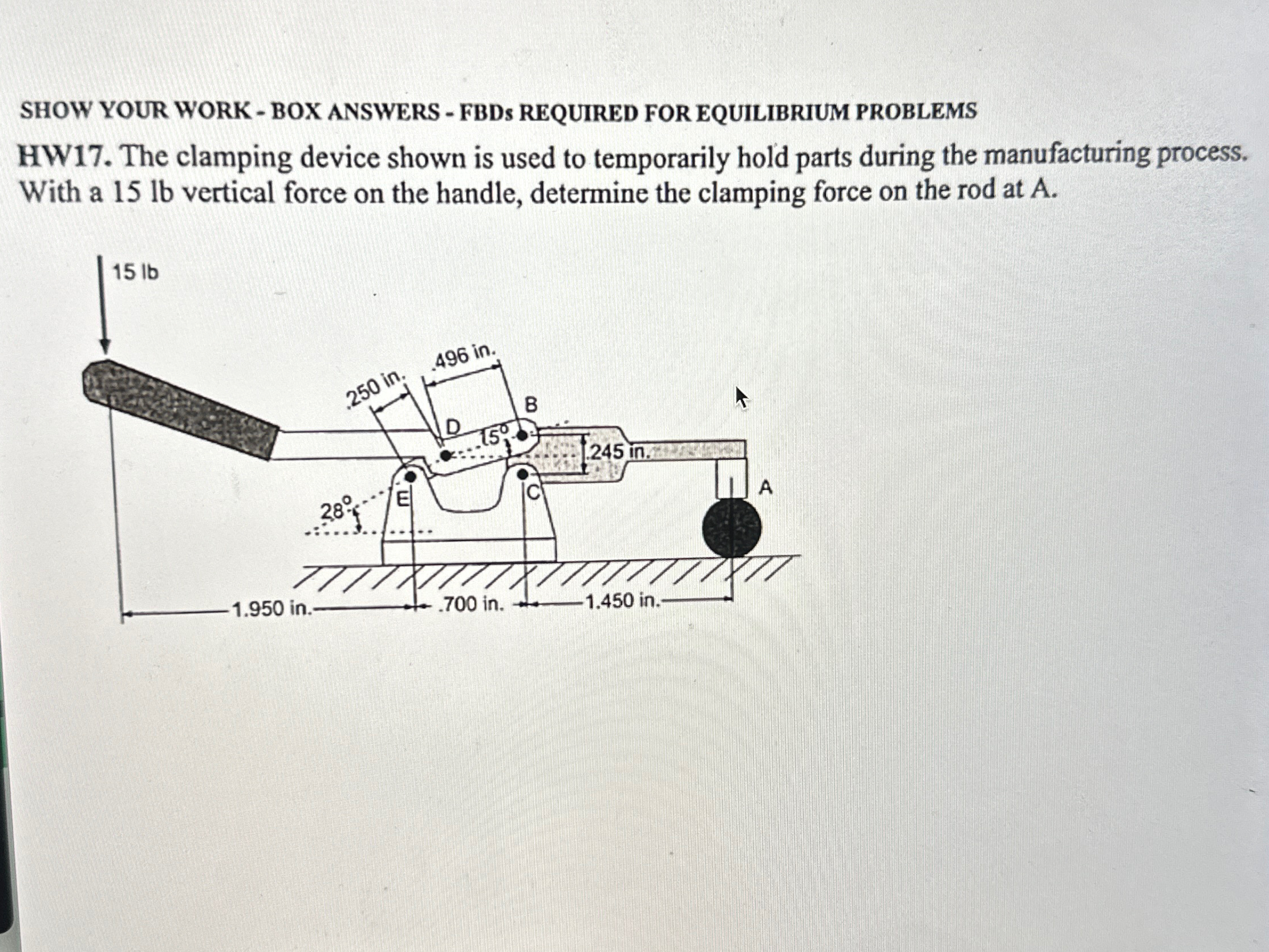 SHOW YOUR WORK - BOX ANSWERS - FBDS REQUIRED FOR