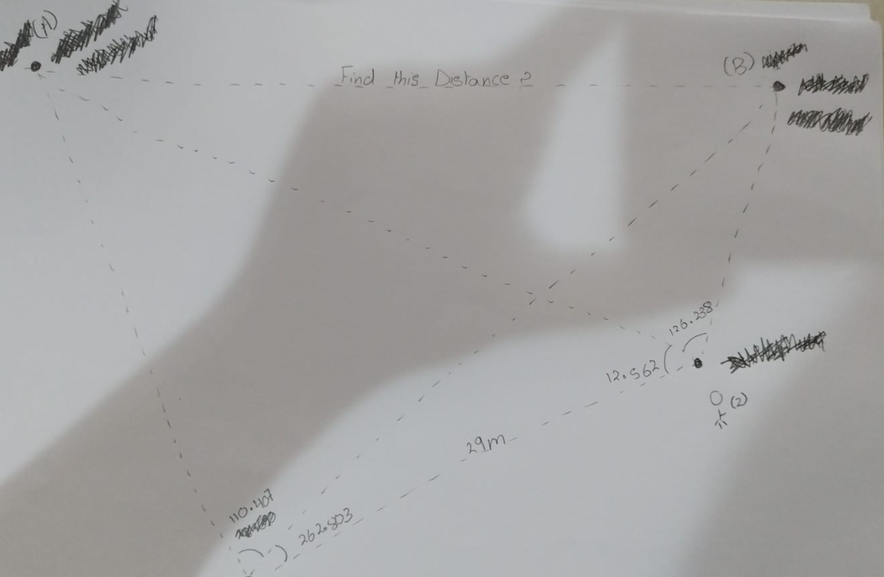 find the distance between A and B