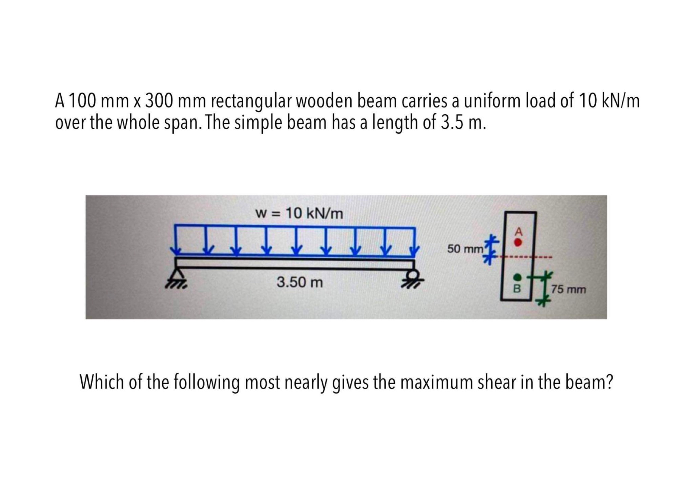 A 1 0 0 m m 3 0 0 m m rectangular wooden beam