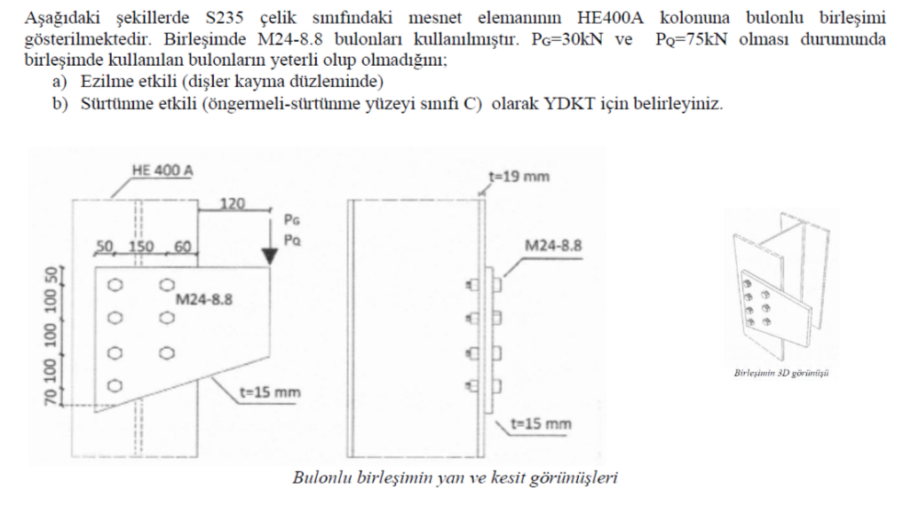 A a daki ekillerde S 2 3 5 elik sm f ndaki mesnet