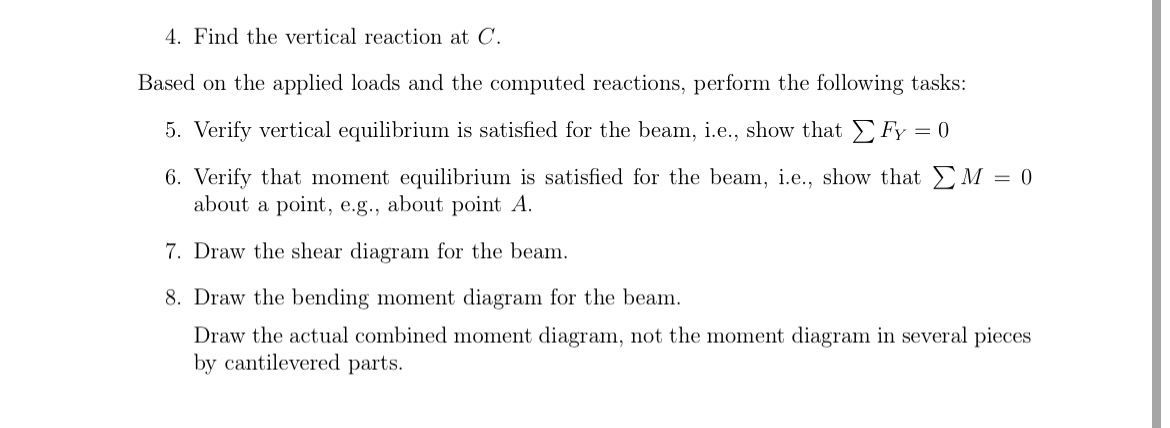 Find the vertical reaction at C . Based on the