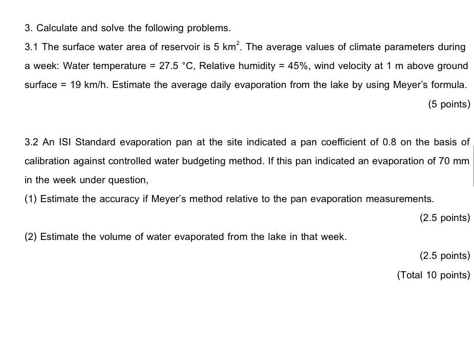 Calculate and solve the following problems. 3 . 1