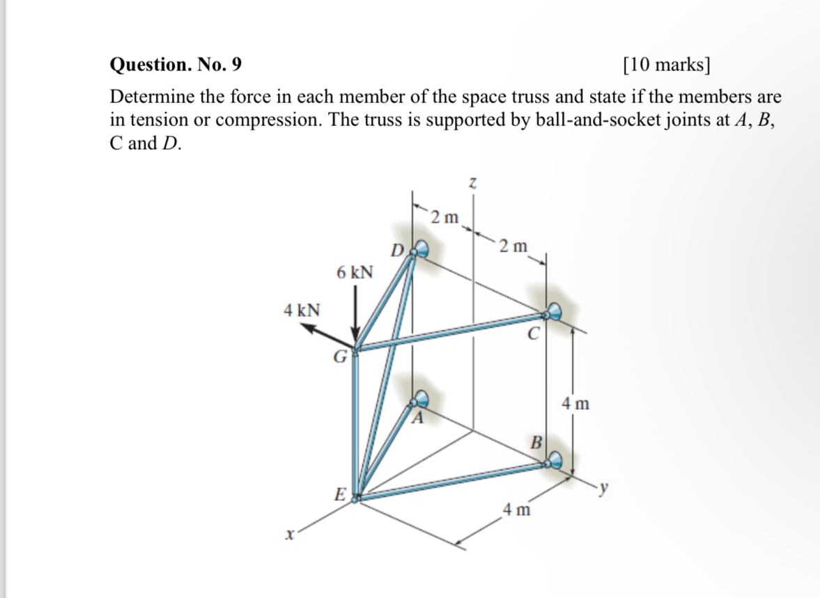 Question. No . 9 [ 1 0 marks ] Determine the