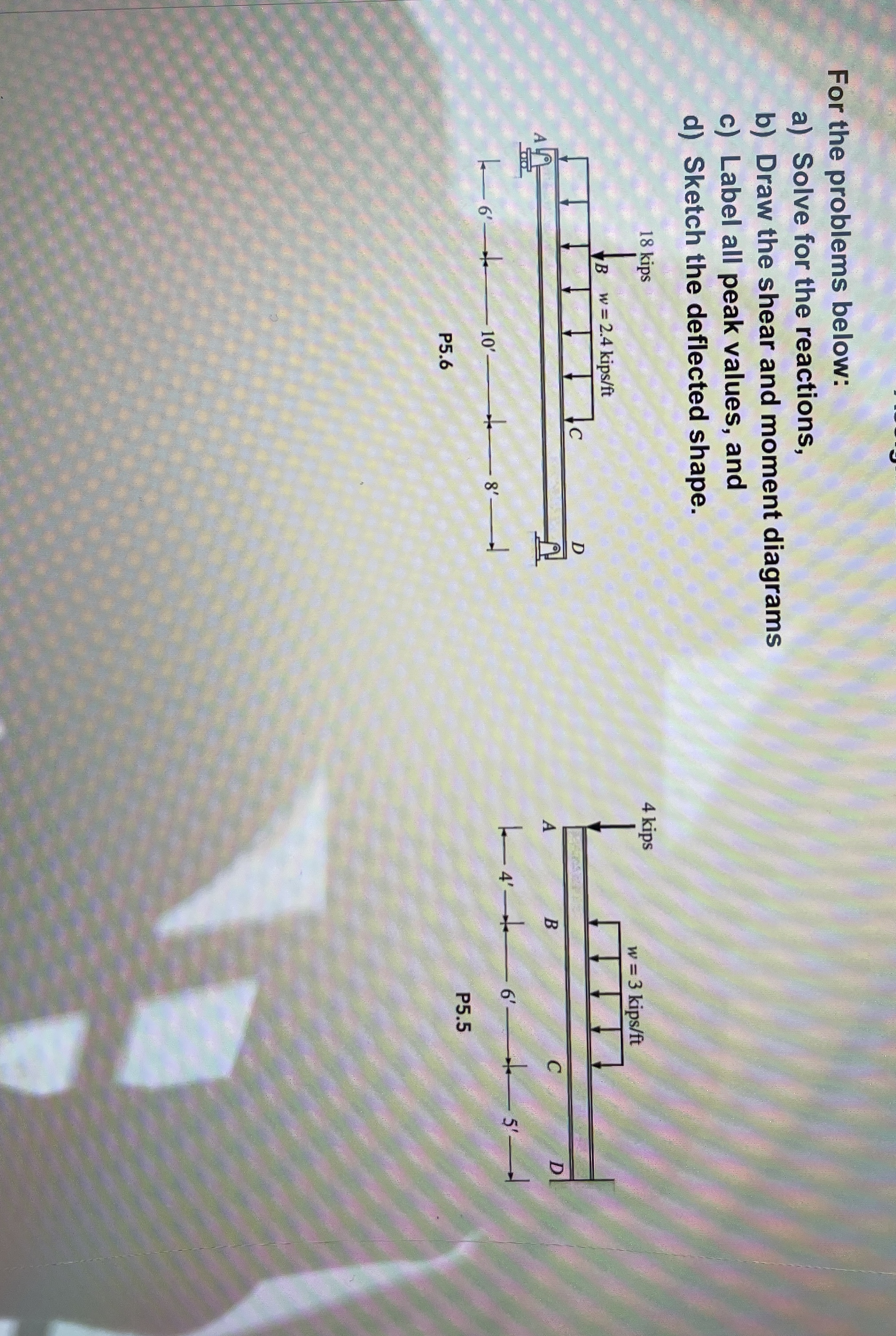 For the problems below: a ) Solve for the