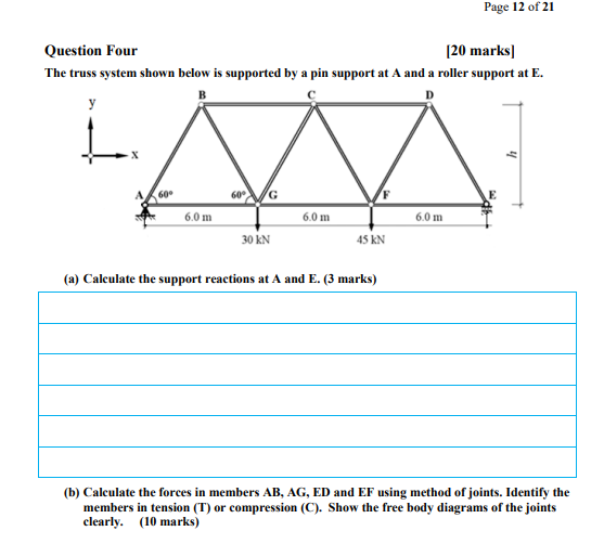 Page 1 2 of 2 1 Question Four [ 2 0 marks ] The