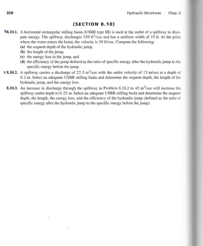 3 2 0 Hydraulic Structures Chap. 8 ( SECTION 8 .