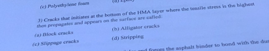 Cracks that initiates at the bottom of the HMA