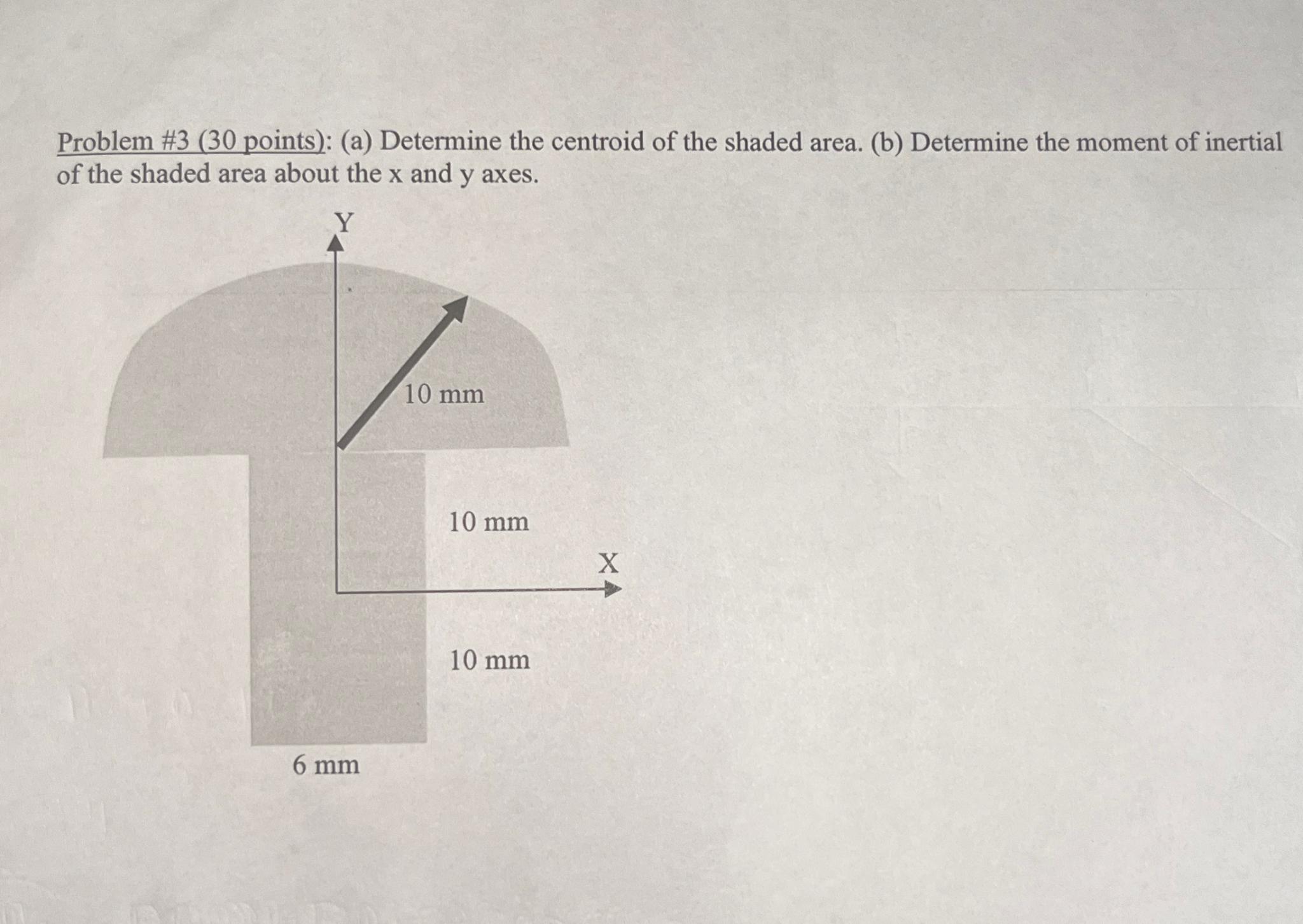 Problem # 3 ( 3 0 points ) : ( a ) Determine the