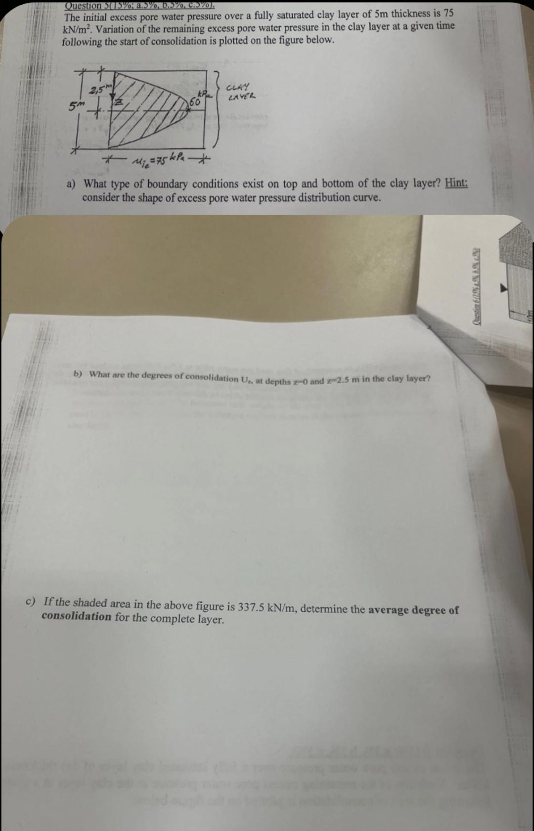 Question a. 5%,0.5% , c. 2%0 \ The initial excess