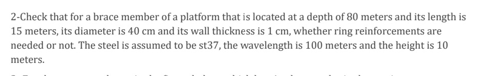 2 - Check that for a brace member of a platform