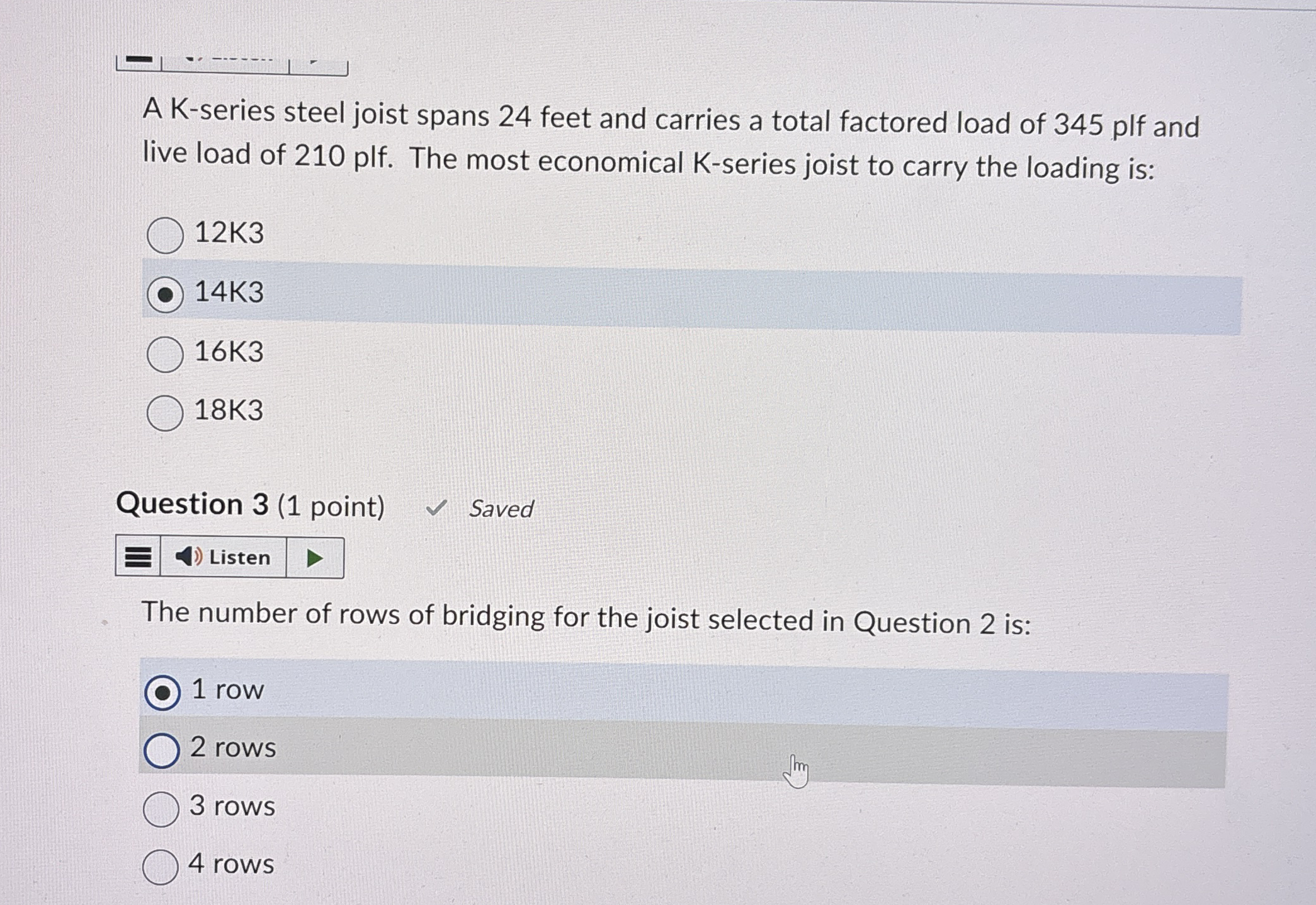 A K - series steel joist spans 2 4 feet and