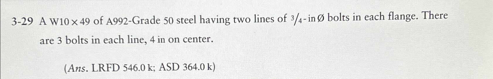 3 - 2 9 A W 1 0 4 9 of A 9 9 2 - Grade 5 0 steel